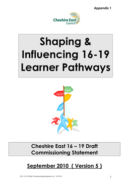 Shaping & Influencing 16-19 Learner Pathways