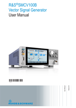 R&S SMCV100B User Manual