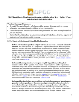 Nominee for Secretary of Education Betsy Devos Wants to Privatize Public Education