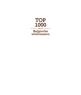 TOP 1000 Belgische Wielrenners VAN DE JACQUES