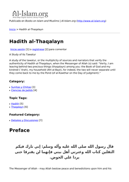 Hadith Al-Thaqalayn