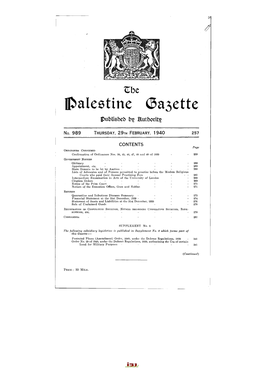 Palestine (5A3ette Publisbeb Hutborits
