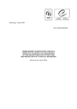 003 Third Report Submitted by Germany Pursuant To