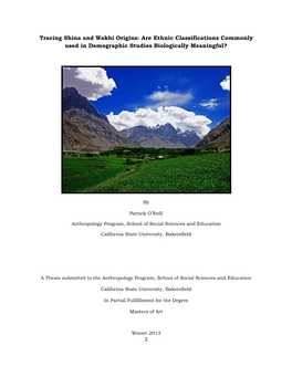 Tracing Shina and Wakhi Origins: Are Ethnic Classifications Commonly Used in Demographic Studies Biologically Meaningful?