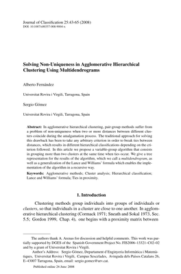 Solving Non-Uniqueness in Agglomerative Hierarchical Clustering Using Multidendrograms