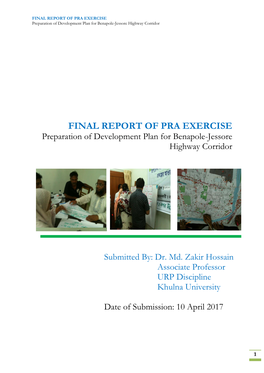 FINAL REPORT of PRA EXERCISE Preparation of Development Plan for Benapole-Jessore Highway Corridor