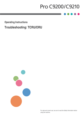 Operating Instructions Troubleshooting: TCRU/ORU