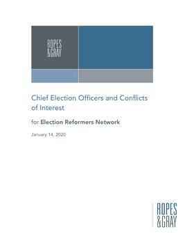 Chief Election Officers and Conflicts of Interest for Election Reformers Network