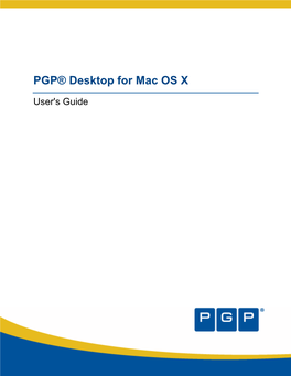 PGP Desktop for Macintosh OS X User's Guide