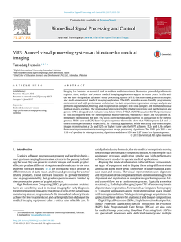 A Novel Visual Processing System Architecture for Medical Imaging