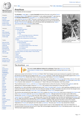 Anschluss from Wikipedia, the Free Encyclopedia