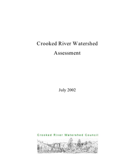 Crooked River Watershed Assessment
