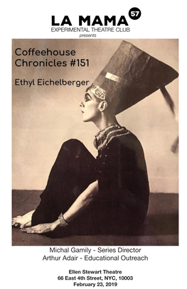 Coffeehouse Chronicles #151 Ethyl Eichelberger