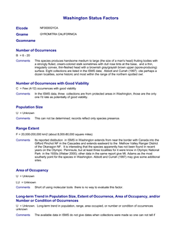 Washington Status Factors