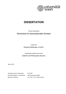 Komoren, Migrationsbewegungen Von Und Nach Den Inseln Und Die Vernetzung Der Komorianerinnen Im Transnationalen Raum