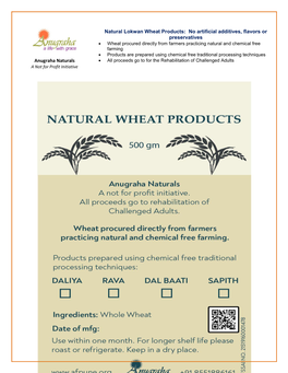 Anugraha Naturals Natural Lokwan Wheat Products: No Artificial