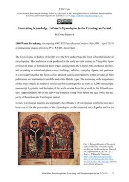 Isidore's Etymologiae in the Carolingian Period