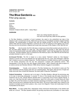 The Blue Gardenia 1953 Fritz Lang (1890-1976)