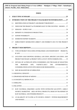 Index 1 Executive Summary