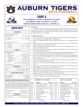 AU Notes Vs. LSU (10) La Monroe Notes (04).Qxd