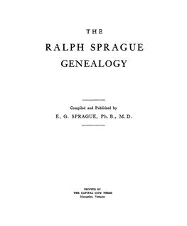 Ralph Sprague Genealogy