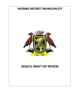 Vhembe District Municipality 2020/21 Draft Idp Review