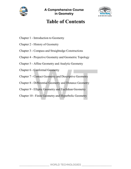 Table of Contents