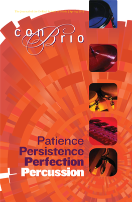 Patience Persistence Perfection Percussion Contents Prelude