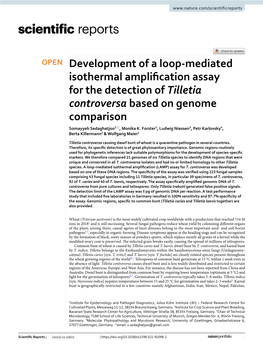 Development of a Loop-Mediated Isothermal Amplification Assay For