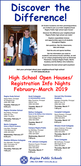 High School Open House Ad 2019