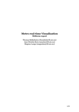 Metro Real-Time Visualization Midterm Report