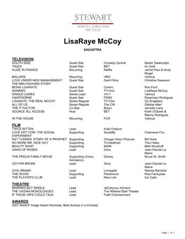 Lisaraye Mccoy