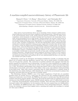 A Machine-Compiled Macroevolutionary History of Phanerozoic Life