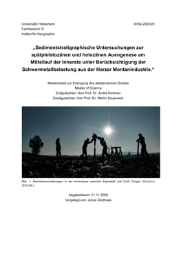 „Sedimentstratigraphische Untersuchungen Zur