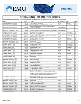 FA20 Counselor Travel Schedules for Website