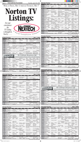 06 4-28-09 TV Guide.Indd 1 4/28/09 7:49:59 AM