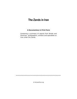 The Zands in Iran