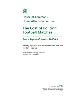 The Cost of Policing Football Matches