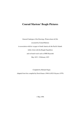 Conrad Martens' Beagle Pictures