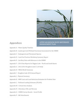 Upper Watershed Management Plan-Appendix Part 1