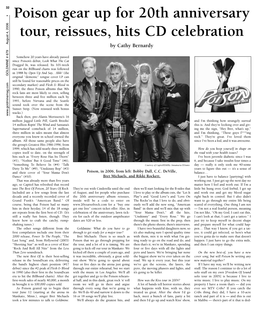 Poison Gear up for 20Th Anniversary Tour, Reissues, Hits CD Celebration by Cathy Bernardy