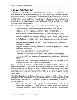 2.6 DAM/LEVEE FAILURE a Dam Failure Is Defined As an Uncontrolled Release of the Reservoir