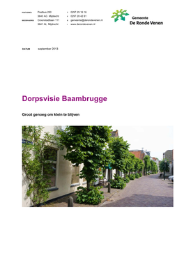 Dorpsvisie Baambrugge
