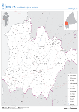 BURKINA FASO- Carte De Référence De La Région Des Hauts-Bassins
