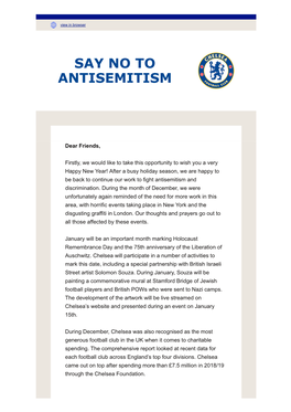 Say No to Antisemitism