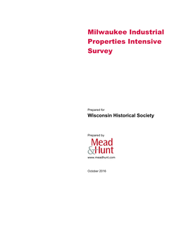 Milwaukee Industrial Properties Intensive Survey