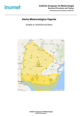 Alerta Meteorológica Vigente