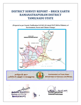 District Survey Report – Brick Earth Ramanathapuram District Tamilnadu State