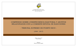 Compendio Sobre Jurisprudencia Electoral Y Asuntos Relacionados Con La Comisión Estatal De Elecciones