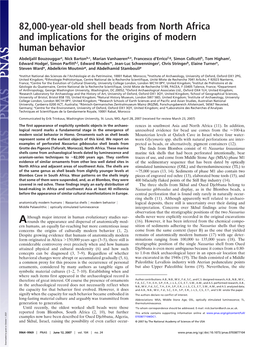 82,000-Year-Old Shell Beads from North Africa and Implications for the Origins of Modern Human Behavior